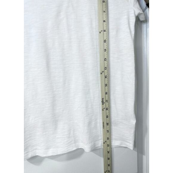 J.Crew Factory Girlfriend Tee XXS White Cotton Short Sleeve Crewneck T-Shirt - Picture 7 of 8